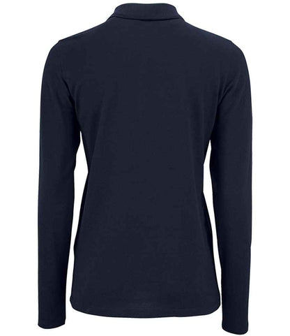 SOL'S Ladies Perfect Long Sleeve Piqué Polo Shirt - French Navy (02083)