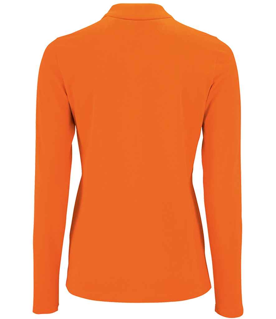 SOL'S Ladies Perfect Long Sleeve Piqué Polo Shirt - Orange (02083)