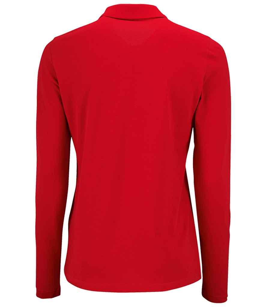 SOL'S Ladies Perfect Long Sleeve Piqué Polo Shirt - Red (02083)
