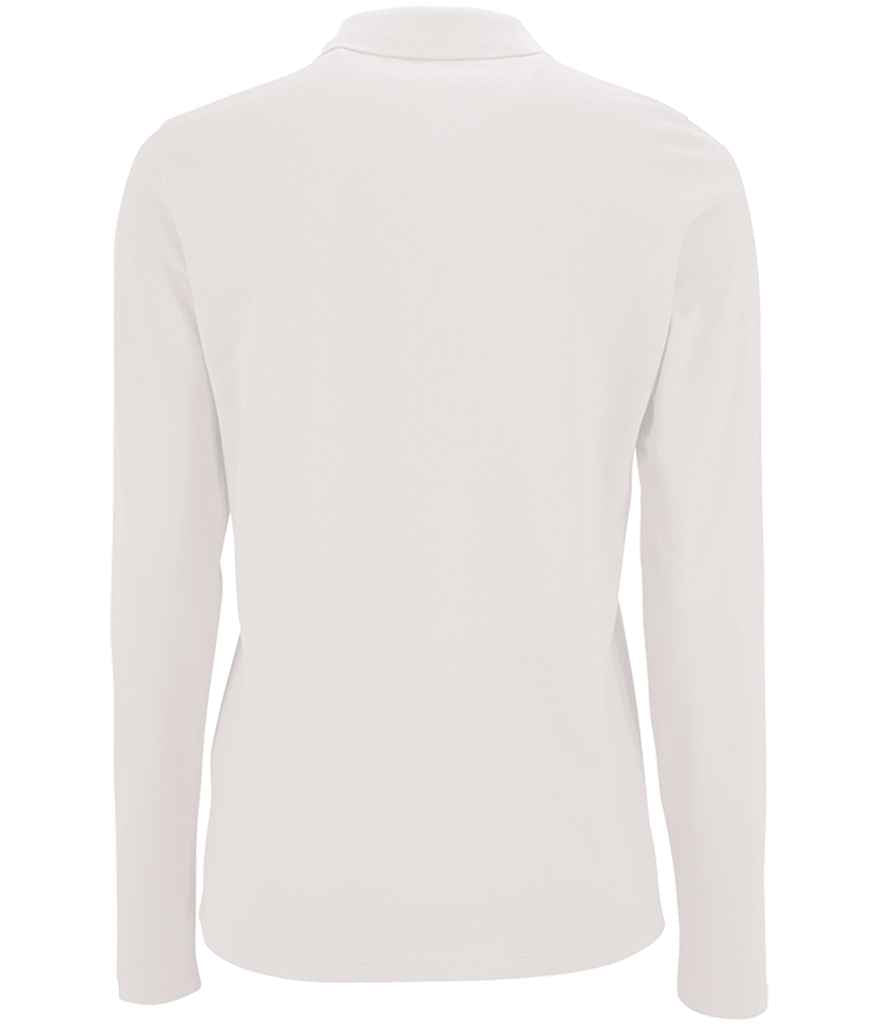 SOL'S Ladies Perfect Long Sleeve Piqué Polo Shirt - White (02083)