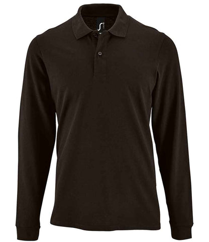 SOL'S Perfect Long Sleeve Piqué Polo Shirt - Black (02087)