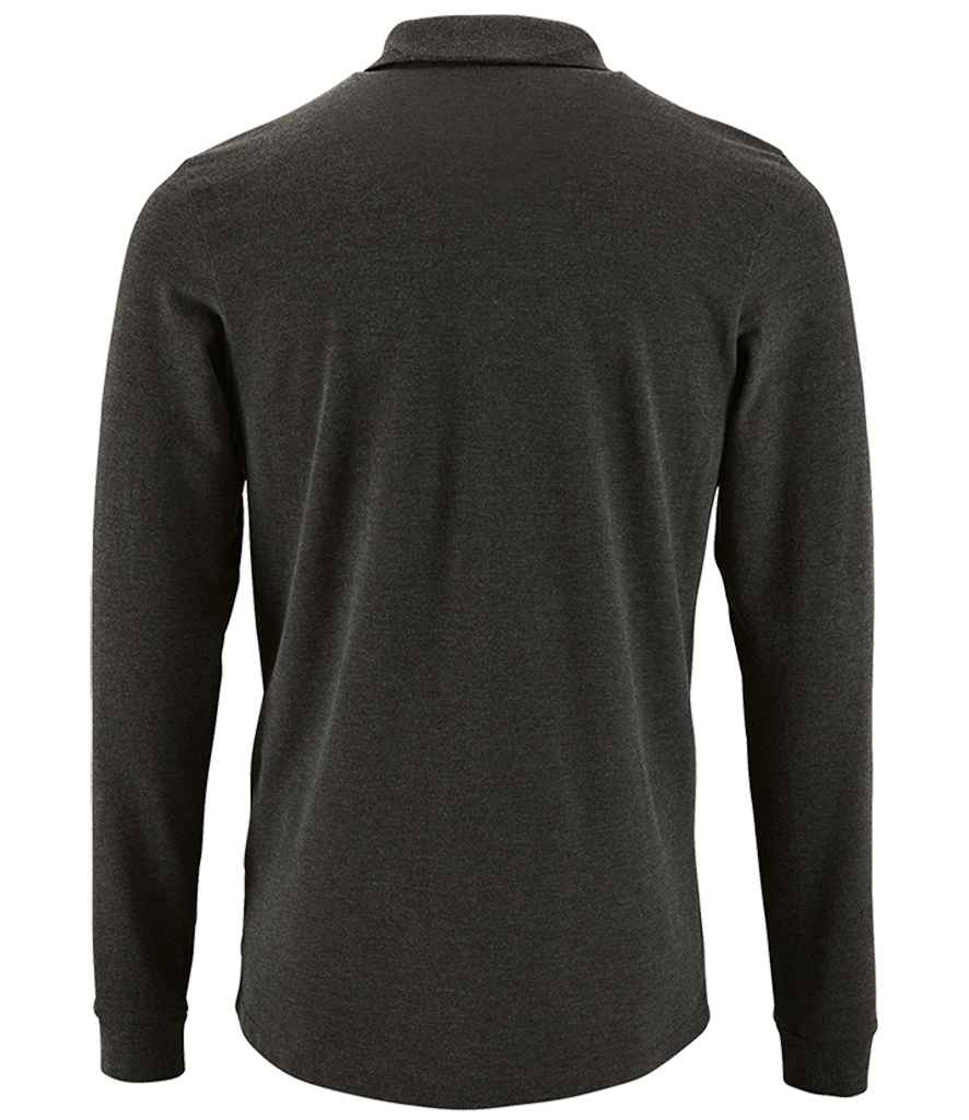 SOL'S Perfect Long Sleeve Piqué Polo Shirt - Charcoal Marl (02087)