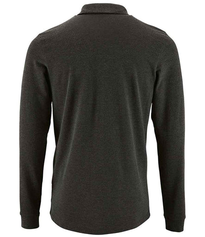 SOL'S Perfect Long Sleeve Piqué Polo Shirt - Charcoal Marl (02087)