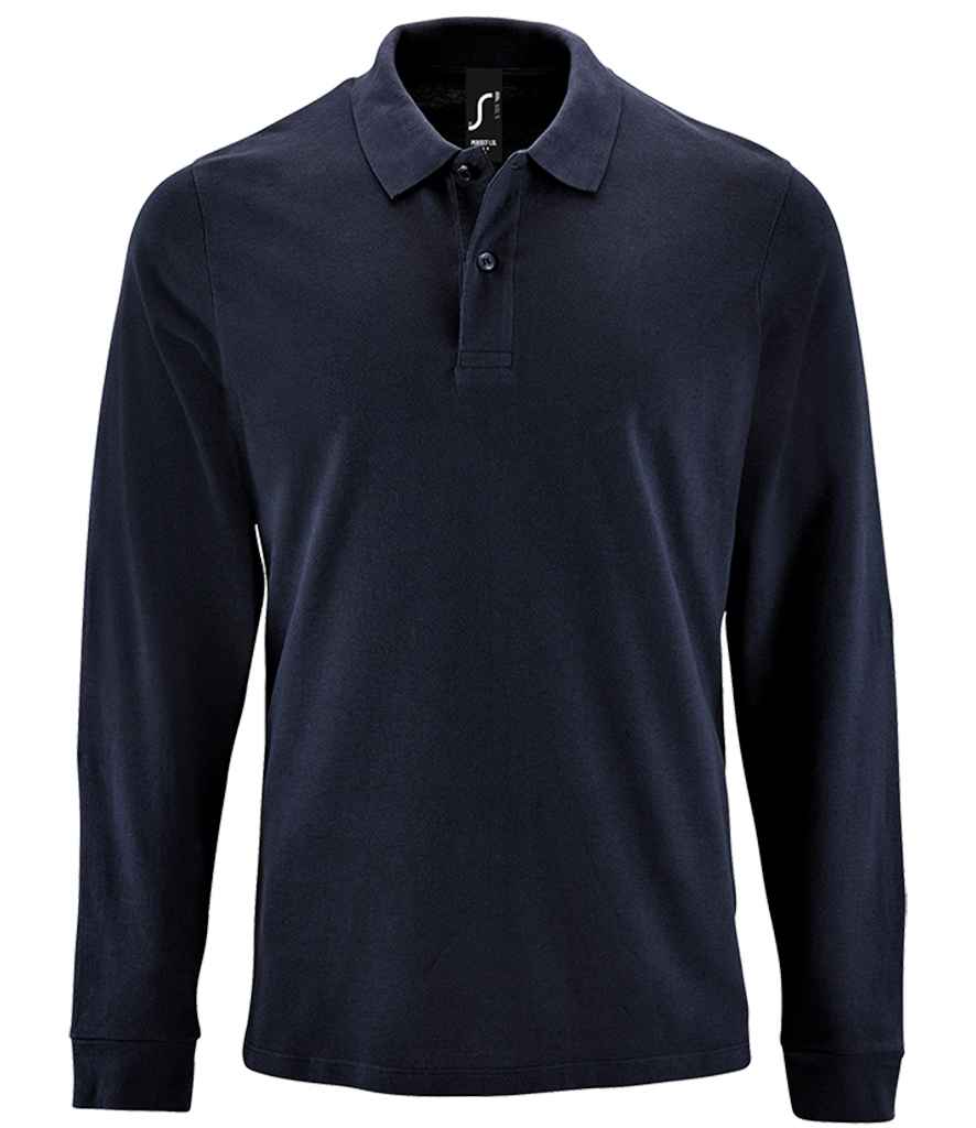 SOL'S Perfect Long Sleeve Piqué Polo Shirt - French Navy (02087)
