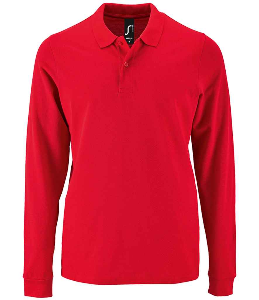 SOL'S Perfect Long Sleeve Piqué Polo Shirt - Red (02087)