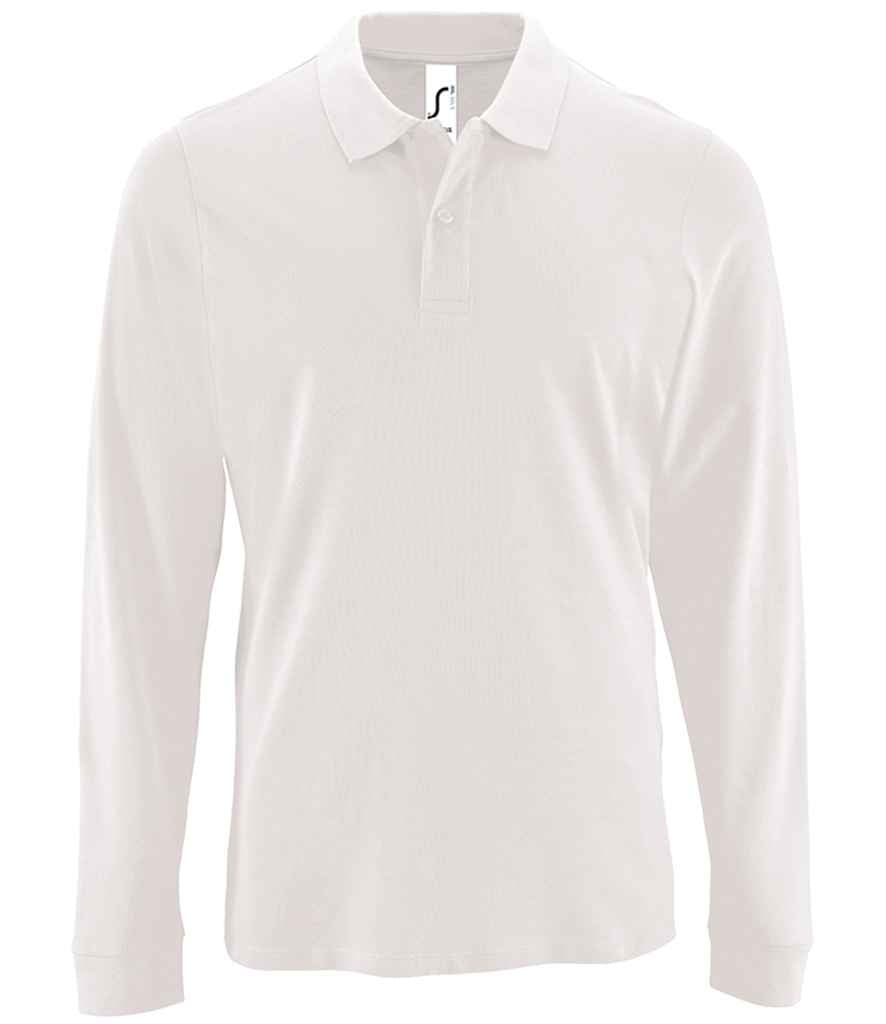 SOL'S Perfect Long Sleeve Piqué Polo Shirt - White (02087)