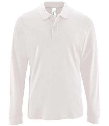 SOL'S Perfect Long Sleeve Piqué Polo Shirt - White (02087)