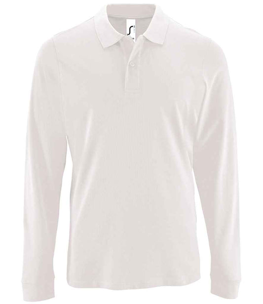 SOL'S Perfect Long Sleeve Piqué Polo Shirt - White (02087)