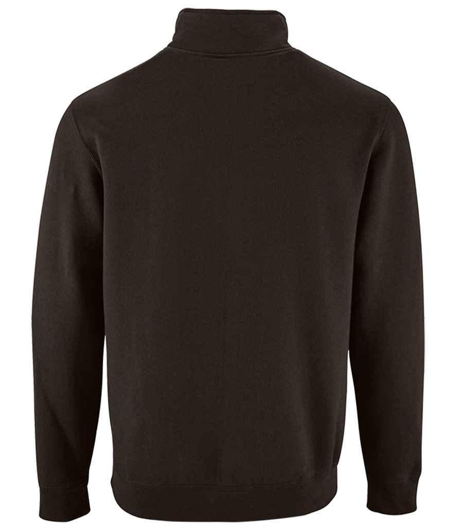 SOL'S Stan Contrast Zip Neck Sweatshirt - Black (02088)