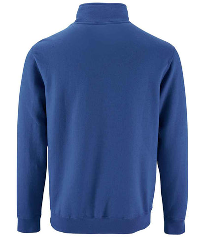 SOL'S Stan Contrast Zip Neck Sweatshirt - Royal Blue (02088)