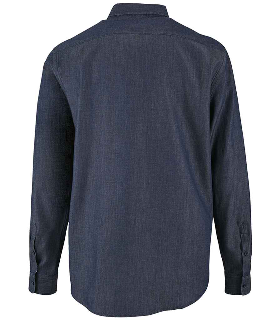SOL'S Barry Long Sleeve Denim Shirt - Denim Brut (02100)
