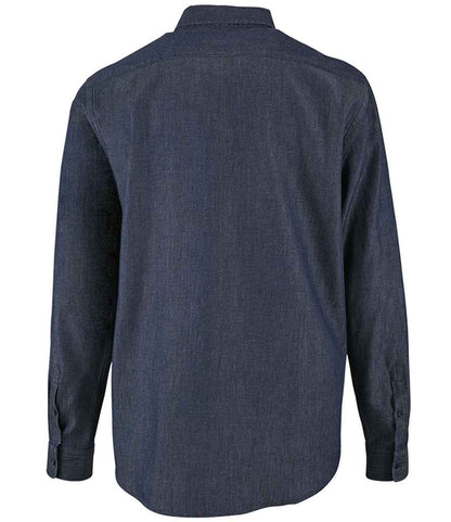 SOL'S Barry Long Sleeve Denim Shirt - Denim Brut (02100)