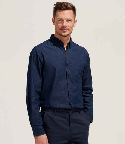 SOL'S Barry Long Sleeve Denim Shirt - Denim Brut (02100)