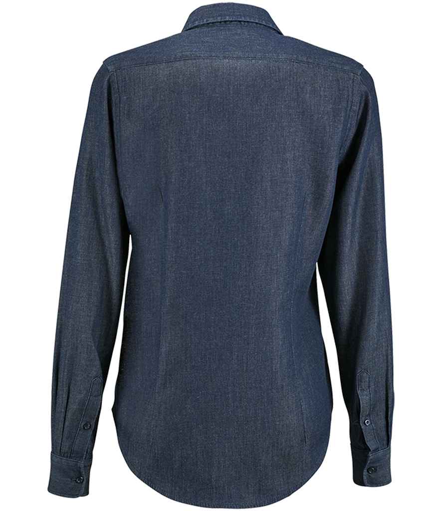 SOL'S Ladies Barry Long Sleeve Denim Shirt - Denim Brut (02101)