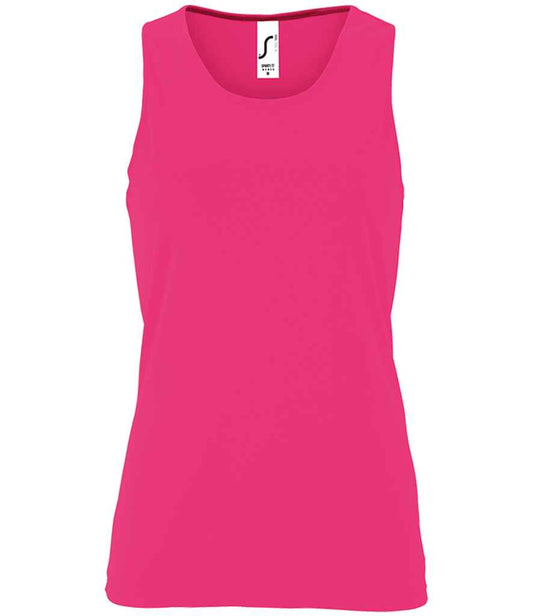 SOL'S Ladies Sporty Performance Tank Top - Neon Pink (02117)