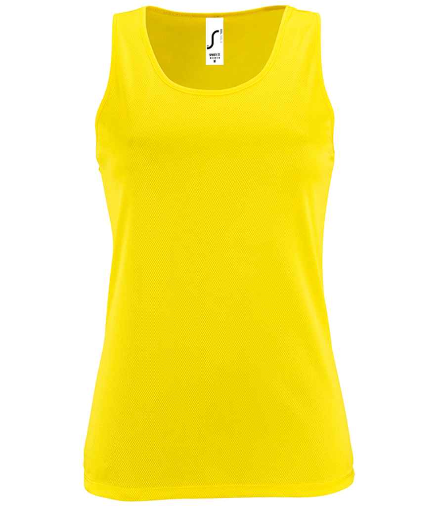 SOL'S Ladies Sporty Performance Tank Top - Neon Yellow (02117)
