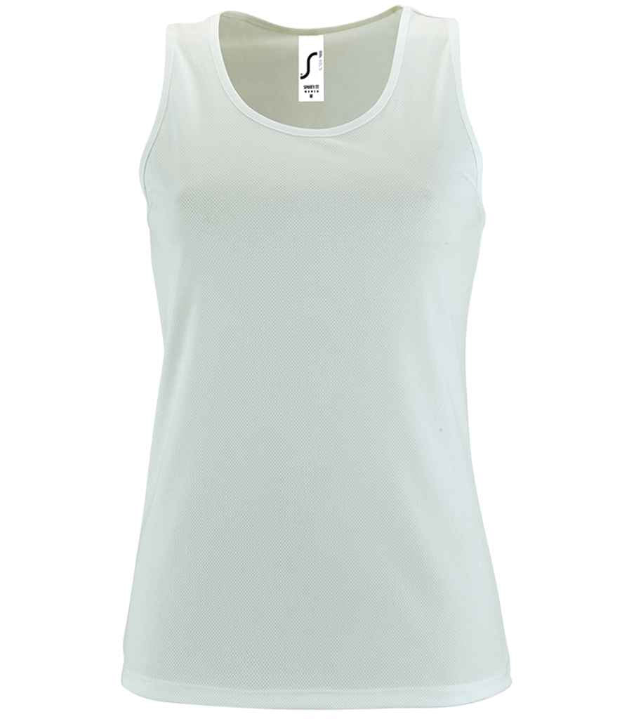SOL'S Ladies Sporty Performance Tank Top - White (02117)