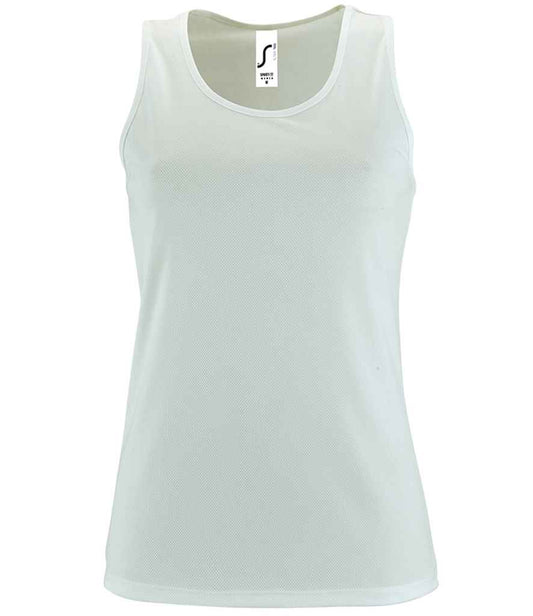 SOL'S Ladies Sporty Performance Tank Top - White (02117)