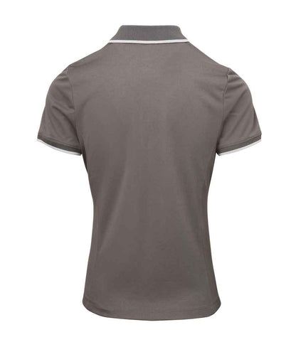 Premier Ladies Contrast Coolchecker® Piqué Polo Shirt - BACK