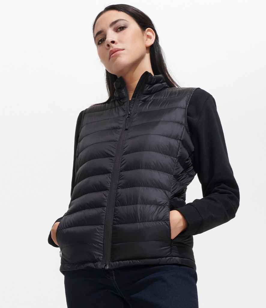 SOL'S Ladies Wilson Lightweight Padded Bodywarmer - Black (02890)