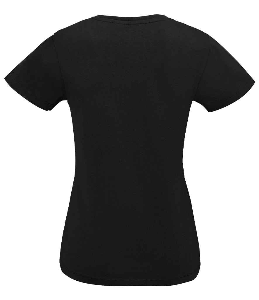 SOL'S Ladies Imperial V Neck T-Shirt - Deep Black (02941)