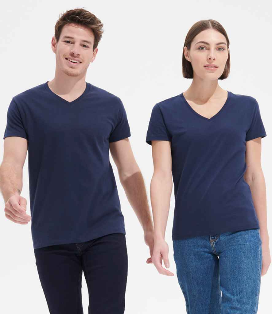 SOL'S Ladies Imperial V Neck T-Shirt - French Navy (02941)