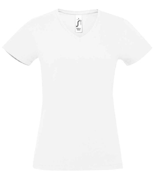 SOL'S Ladies Imperial V Neck T-Shirt - White (02941)