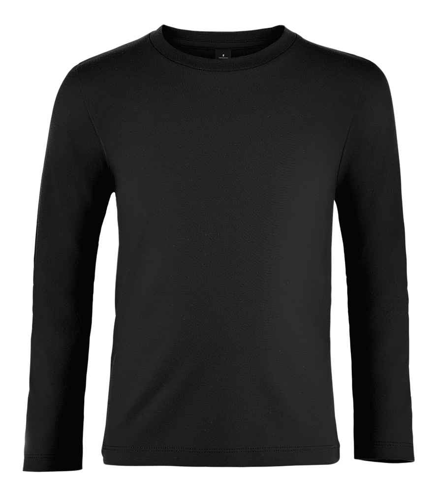 SOL'S Kids Imperial Long Sleeve T-Shirt - Deep Black (02947)