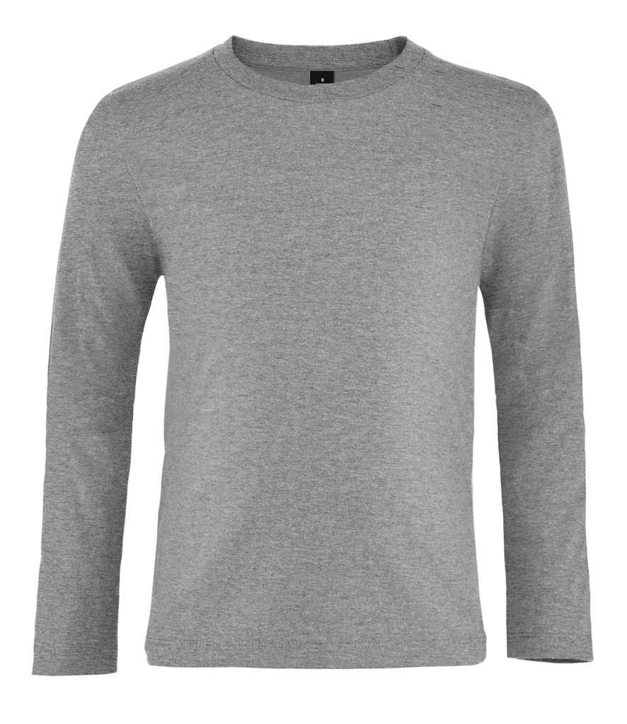 SOL'S Kids Imperial Long Sleeve T-Shirt - Grey Marl (02947)