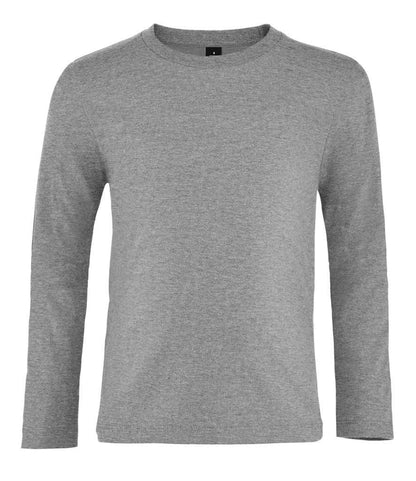 SOL'S Kids Imperial Long Sleeve T-Shirt - Grey Marl (02947)