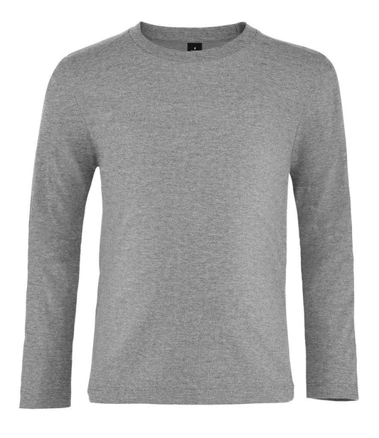 SOL'S Kids Imperial Long Sleeve T-Shirt - Grey Marl (02947)