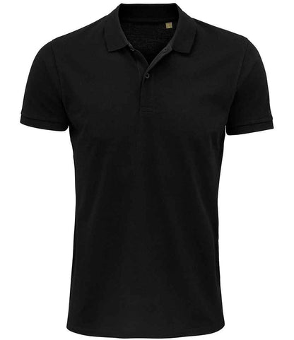 SOL'S Planet Organic Piqué Polo Shirt - Black (03566)