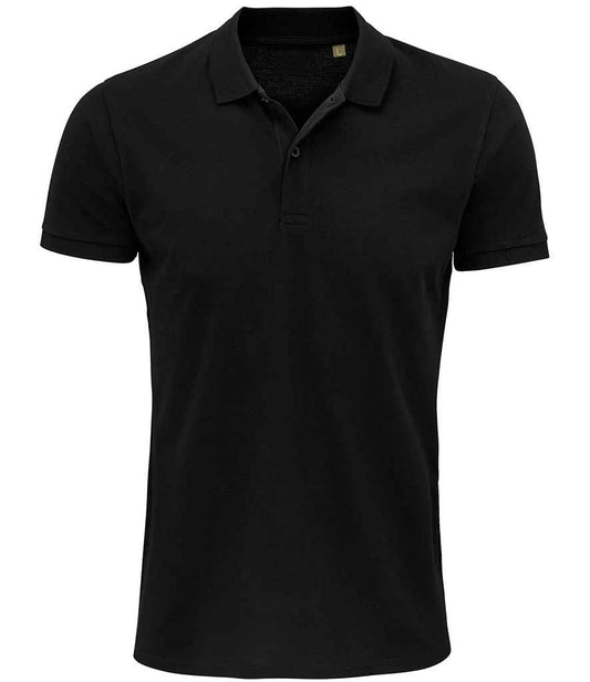 SOL'S Planet Organic Piqué Polo Shirt - Black (03566)
