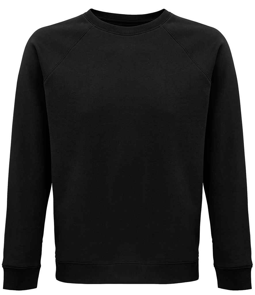 SOL'S Unisex Space Organic Raglan Sweatshirt - Black (03567)