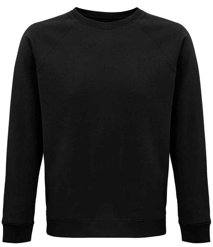 SOL'S Unisex Space Organic Raglan Sweatshirt - Black (03567)