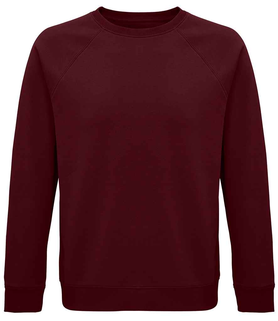 SOL'S Unisex Space Organic Raglan Sweatshirt - Burgundy (03567)