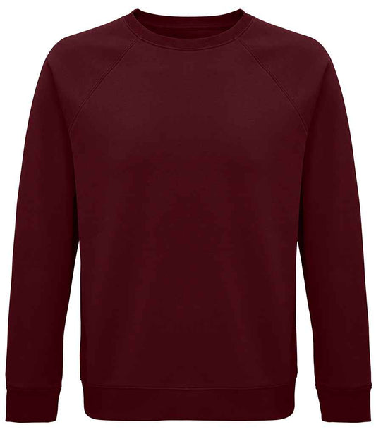 SOL'S Unisex Space Organic Raglan Sweatshirt - Burgundy (03567)