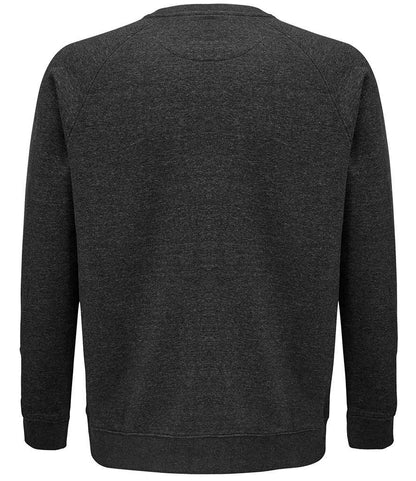 SOL'S Unisex Space Organic Raglan Sweatshirt - Charcoal Marl (03567)