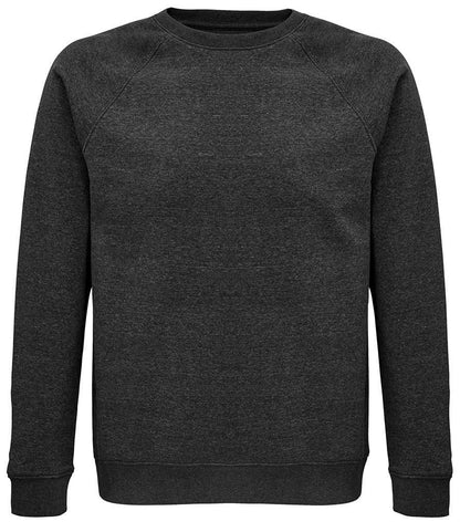 SOL'S Unisex Space Organic Raglan Sweatshirt - Charcoal Marl (03567)
