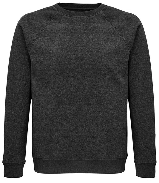 SOL'S Unisex Space Organic Raglan Sweatshirt - Charcoal Marl (03567)