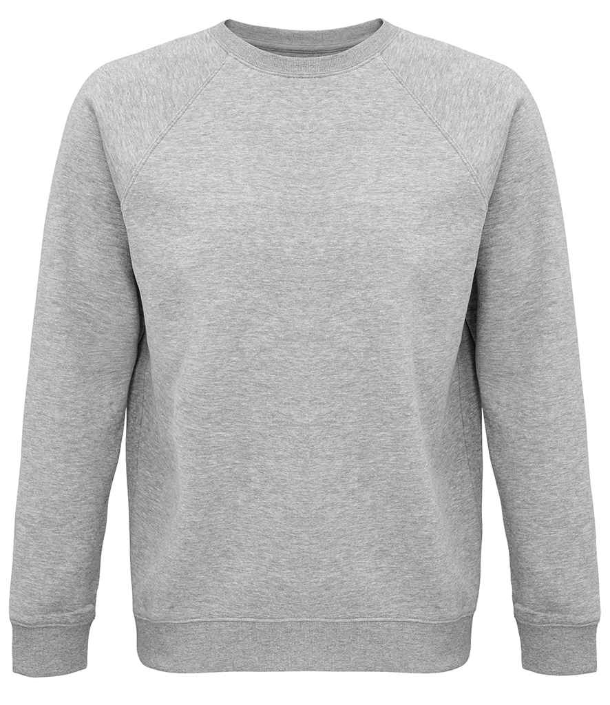SOL'S Unisex Space Organic Raglan Sweatshirt - Grey Marl (03567)