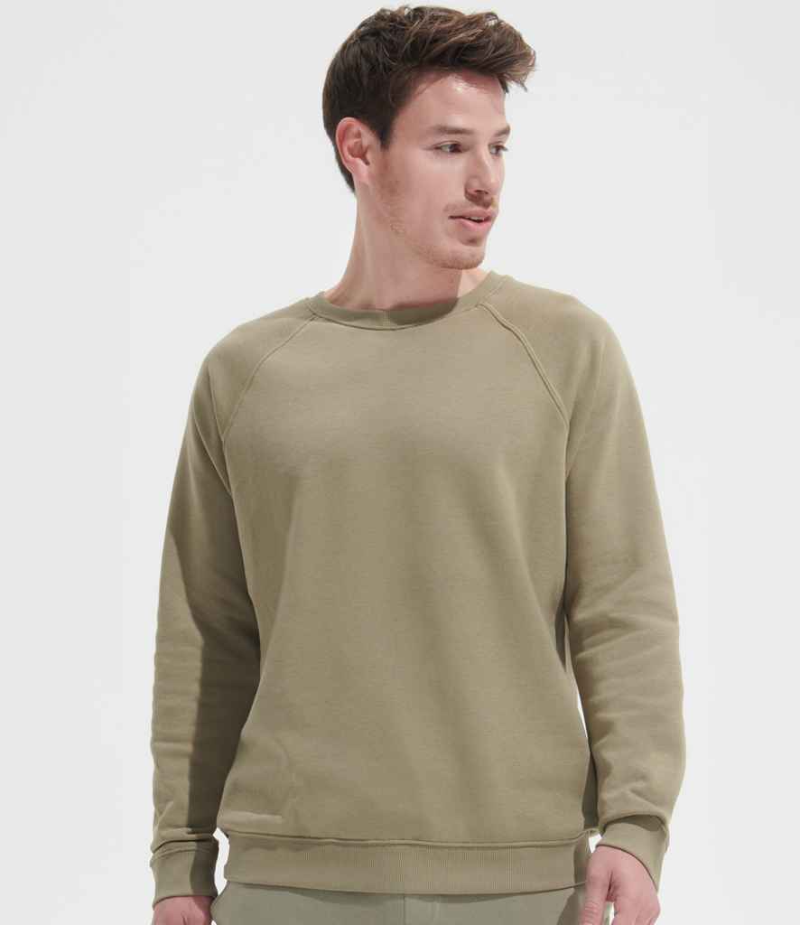 SOL'S Unisex Space Organic Raglan Sweatshirt - Khaki (03567)
