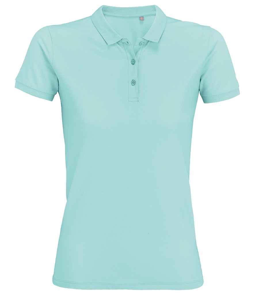 SOL'S Ladies Planet Organic Piqué Polo Shirt - Arctic Blue (03575)