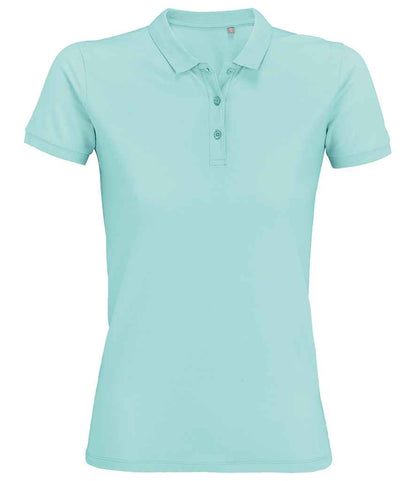 SOL'S Ladies Planet Organic Piqué Polo Shirt - Arctic Blue (03575)