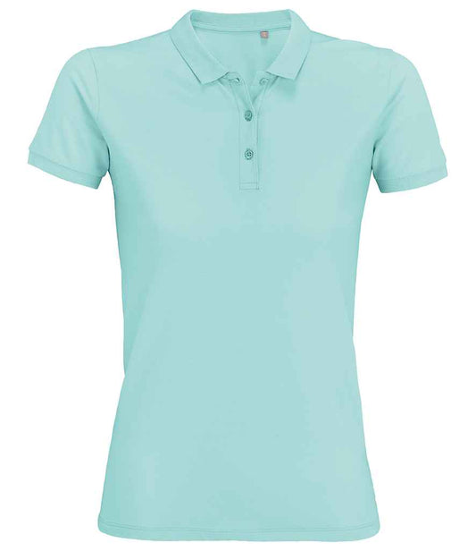 SOL'S Ladies Planet Organic Piqué Polo Shirt - Arctic Blue (03575)