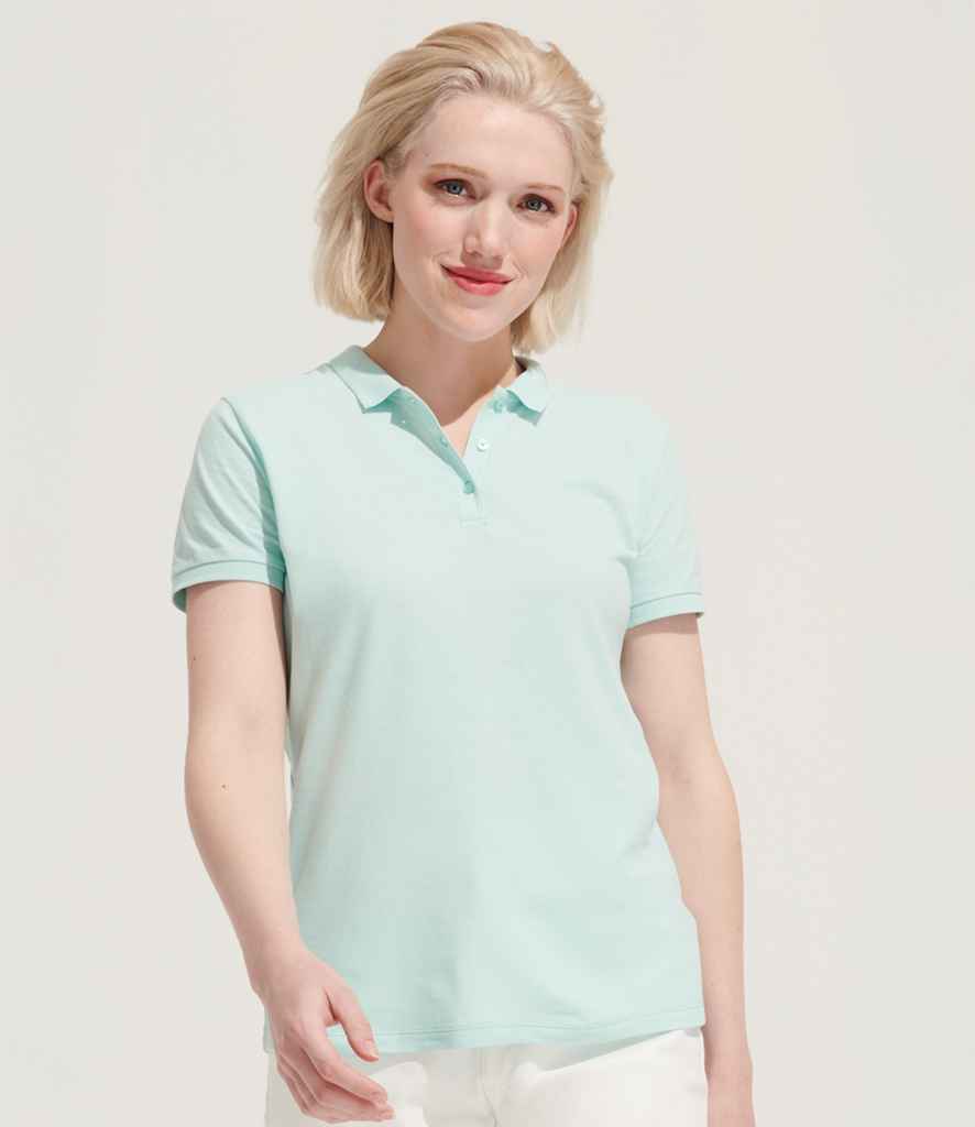 SOL'S Ladies Planet Organic Piqué Polo Shirt - Arctic Blue (03575)