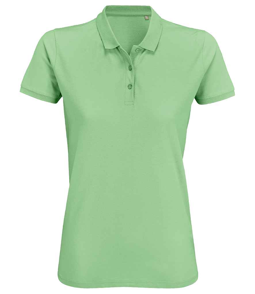 SOL'S Ladies Planet Organic Piqué Polo Shirt - Frozen Green (03575)