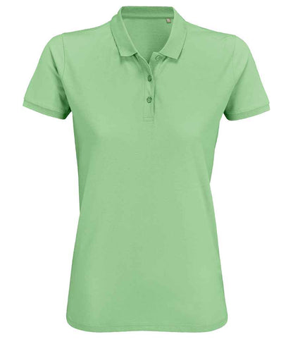 SOL'S Ladies Planet Organic Piqué Polo Shirt - Frozen Green (03575)