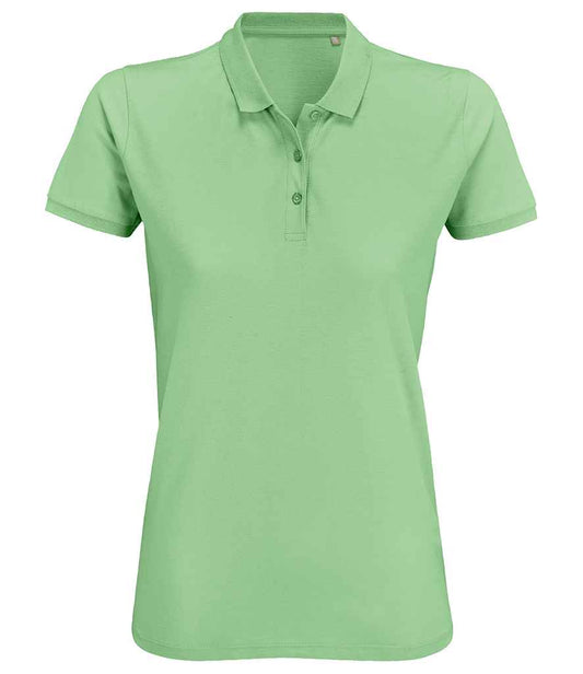 SOL'S Ladies Planet Organic Piqué Polo Shirt - Frozen Green (03575)
