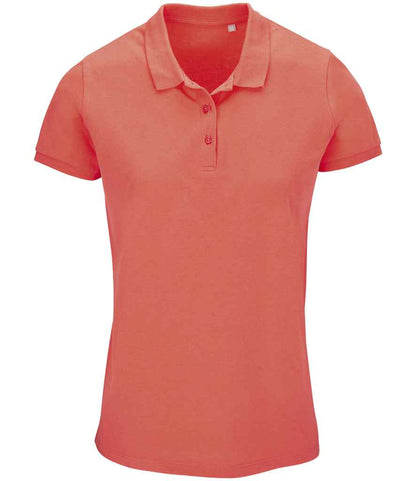SOL'S Ladies Planet Organic Piqué Polo Shirt - Pop Orange (03575)